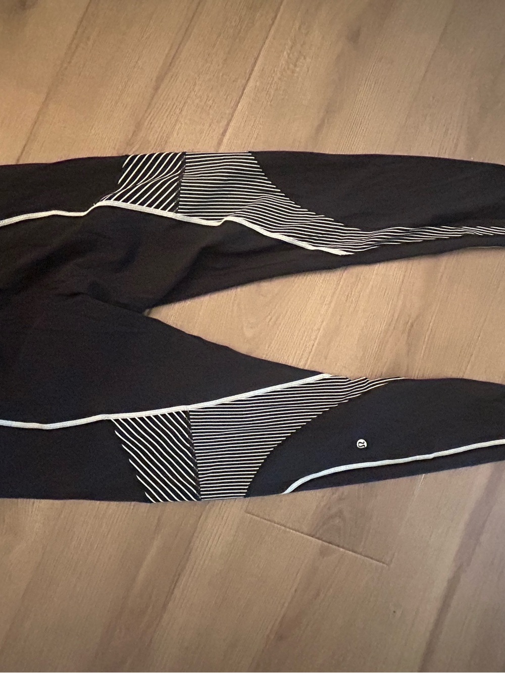 lululemon athletica Black Leggings with White Trim - Picture 2 of 4